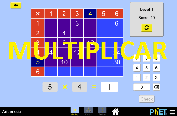 Jogo de Multiplicar